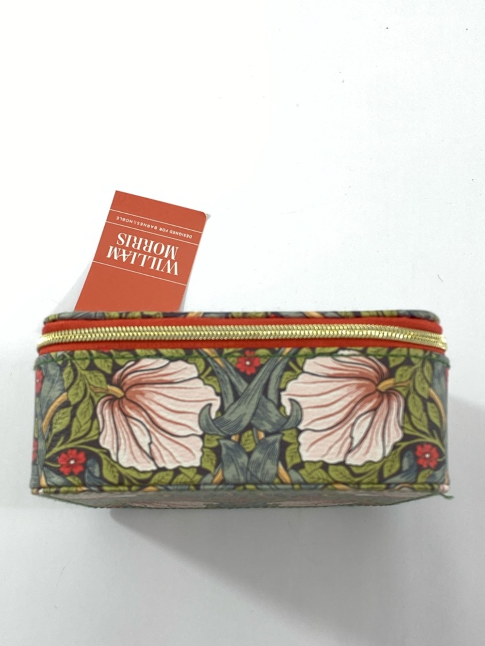 William Morris Women’s Pimpernel Jewelry Case Floral Green Pink Red Zipper NWT - Picture 6 of 16